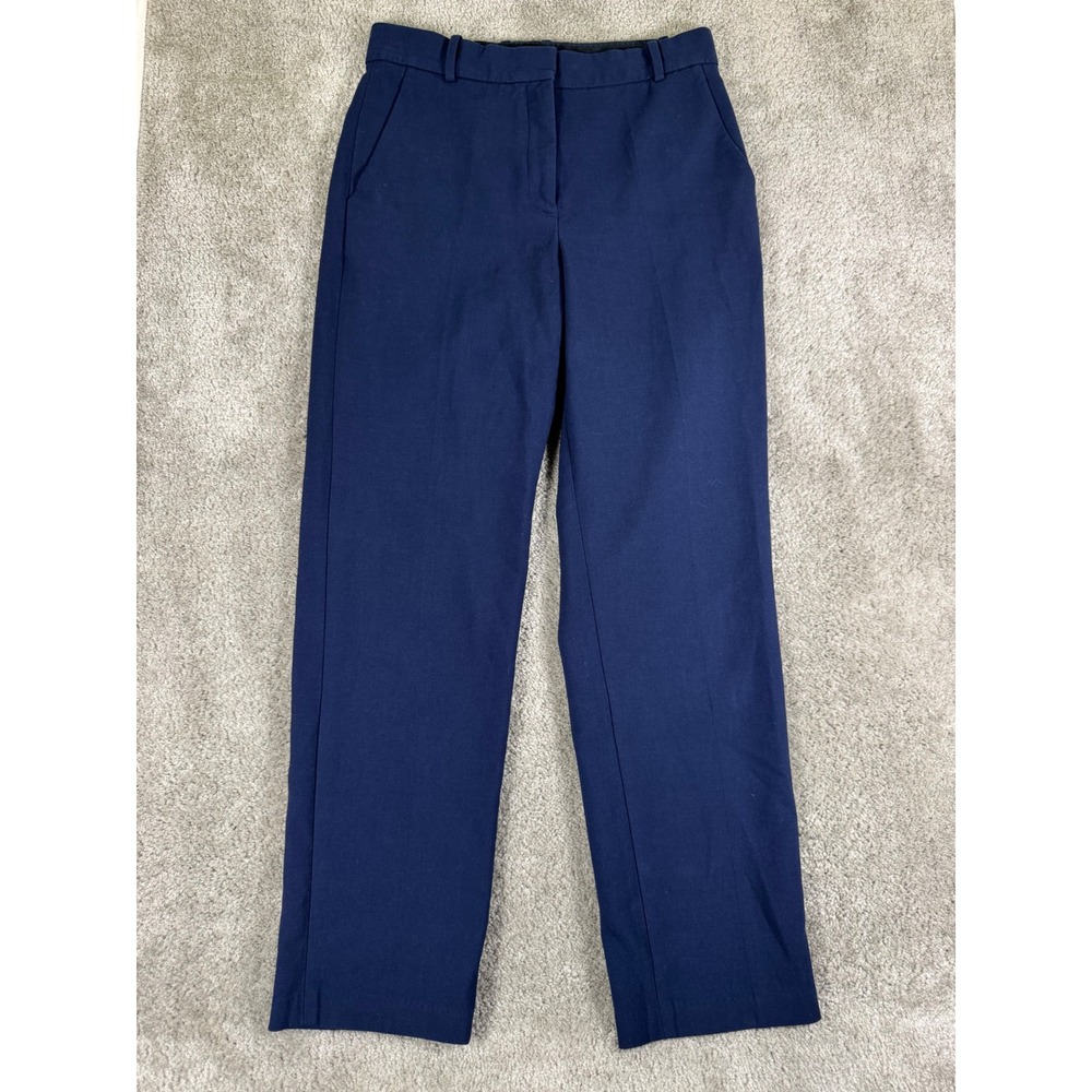 Babaton Navy Straight-Leg Trousers